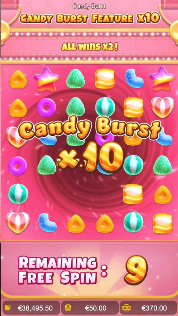 candy burst feature